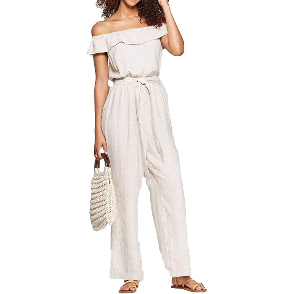 Universal Thread Womens Jumpsuit Size‎ XXL Off Shoulder Mini Cap Sleeve Wide Leg